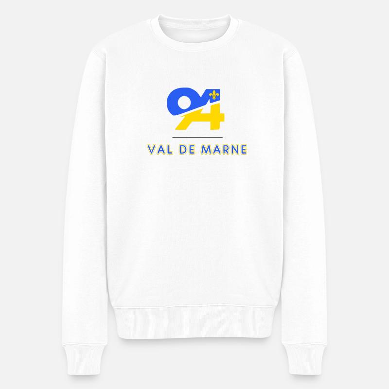 Val de Marne - Männer Premium Bio Pullover - Weiß