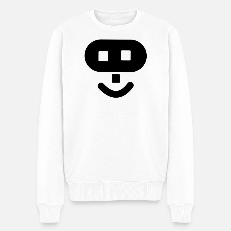 Hacker-Logo - Männer Premium Bio Pullover - Weiß