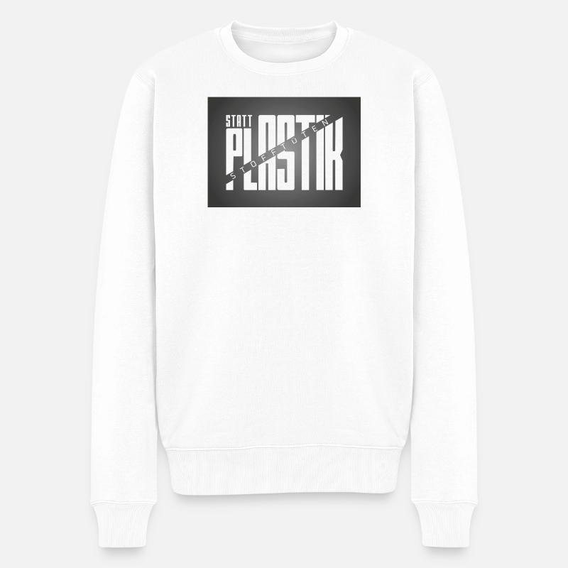Umweltbewusst - Männer Premium Bio Pullover - Weiß