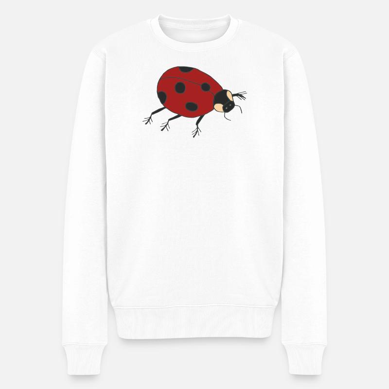 marienkäfer - Männer Premium Bio Pullover - Weiß
