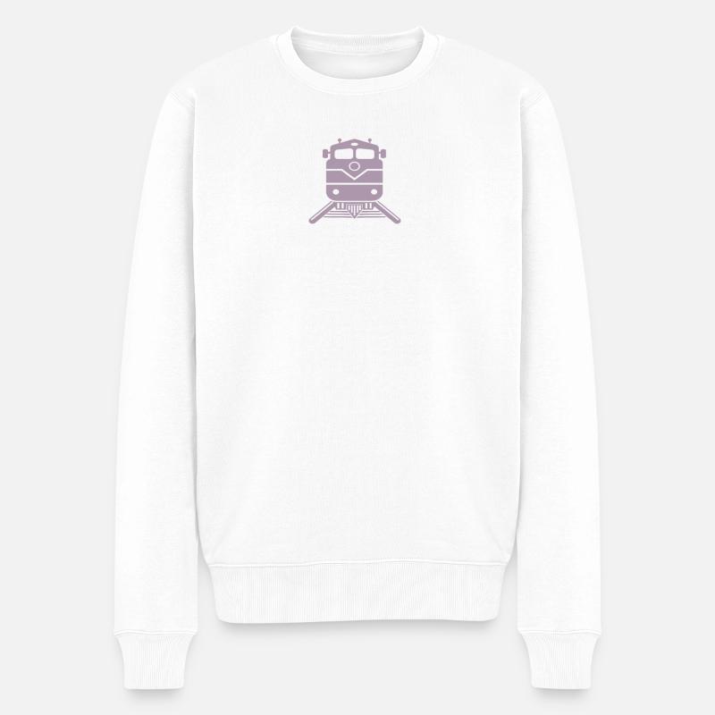 Zug Zugführer Design - Männer Premium Bio Pullover - Weiß