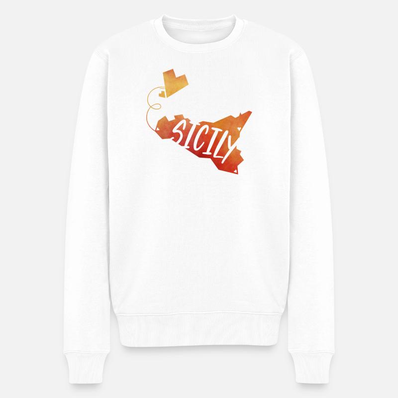 Sicile - Pull Premium bio Homme - blanc