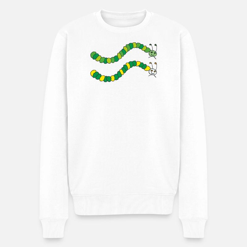 raupenschwestern - Männer Premium Bio Pullover - Weiß