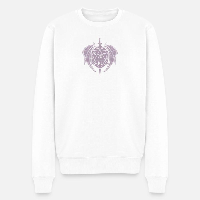 pen and paper dm würfel - Männer Premium Bio Pullover - Weiß