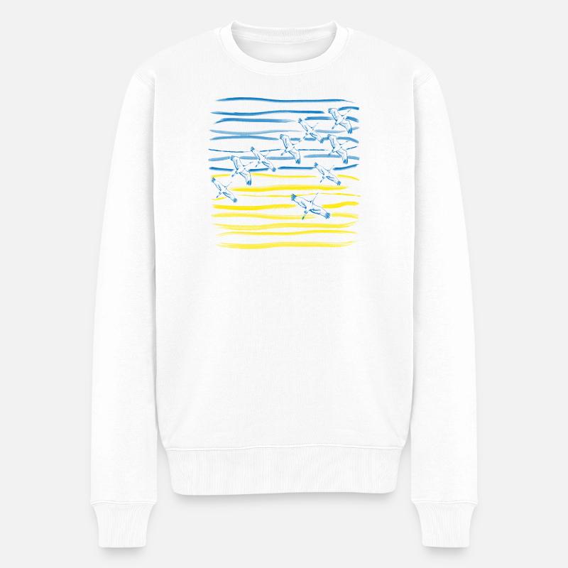 Ukraine - Pull Premium bio Homme - blanc