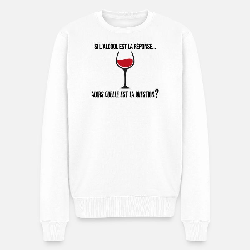 Si l'alcool est la réponse... - Pull Premium bio Homme - blanc