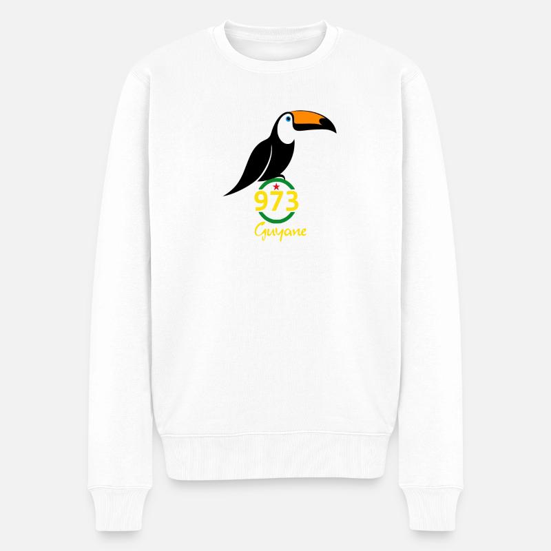 Guyana - Männer Premium Bio Pullover - Weiß
