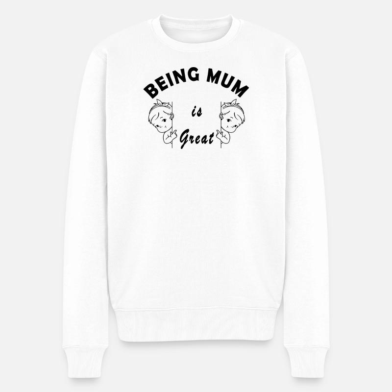 Being mum is great Bébé en cours enceinte maman - Pull Premium bio Homme - blanc