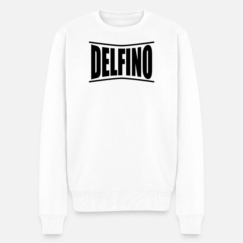 Delfino T-Shirt Geschenkidee - Männer Premium Bio Pullover - Weiß