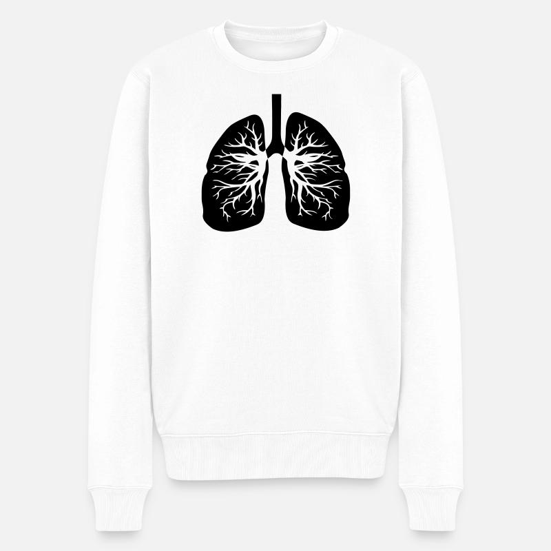 Poumons d’inhalothérapeute - Pull Premium bio Homme - blanc
