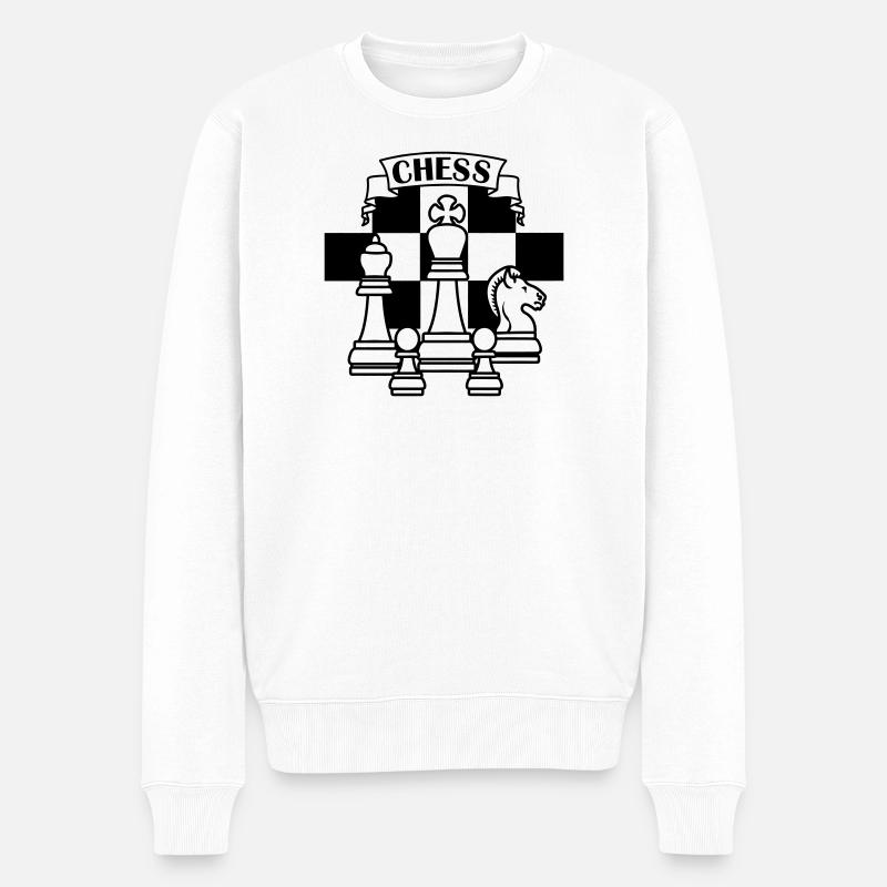 Pièces d’échecs - Pull Premium bio Homme - blanc