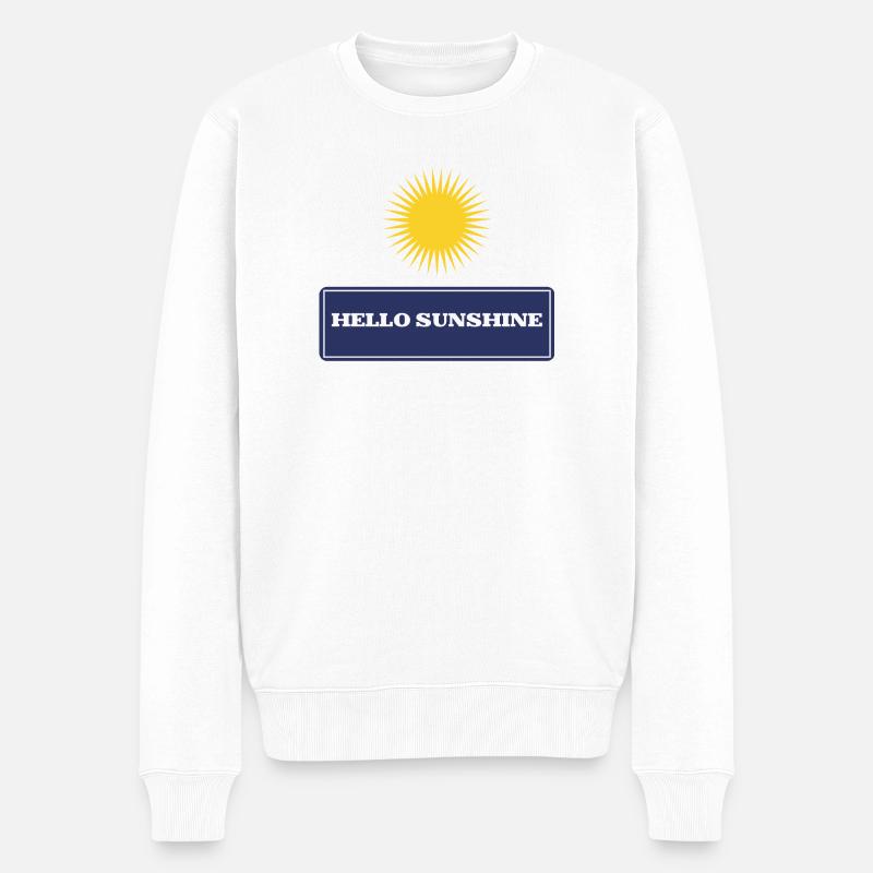 Hello sunshine - Pull Premium bio Homme - blanc