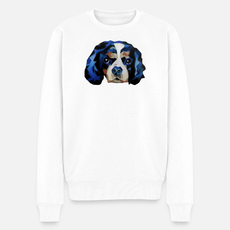 Épagneul Cavalier King Charles - Pull Premium bio Homme - blanc