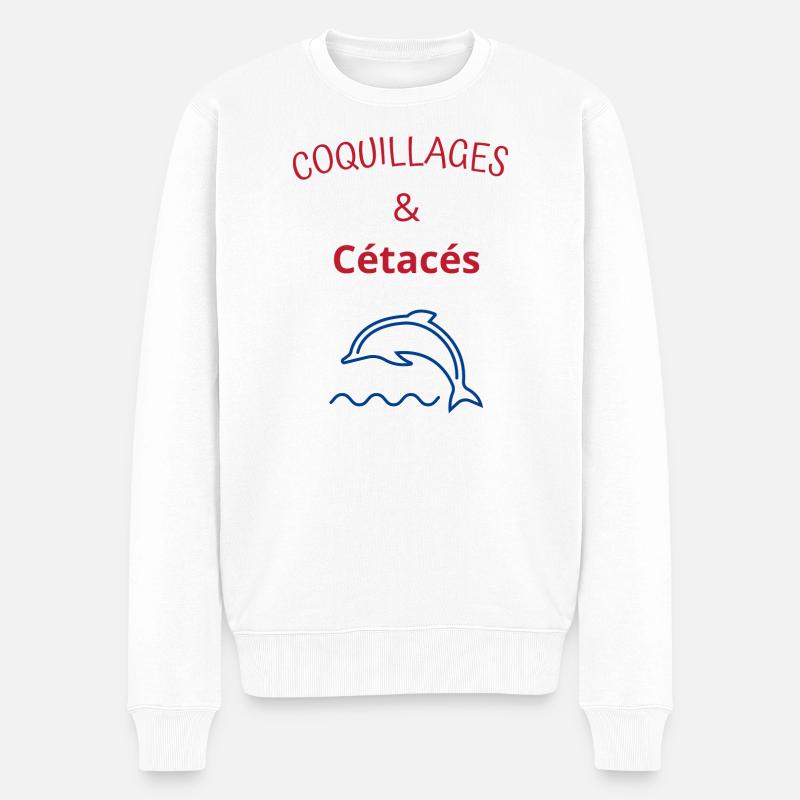 Coquillages et cétacés - Pull Premium bio Homme - blanc
