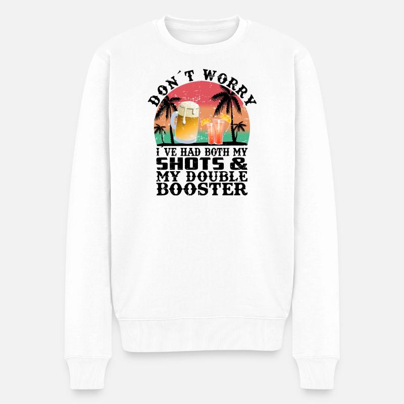 Booster d’alcool - Pull Premium bio Homme - blanc