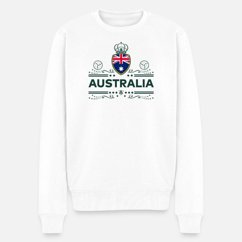 Australia - WONDERFUL AUSTRALIA - Männer Premium Bio Pullover - Weiß