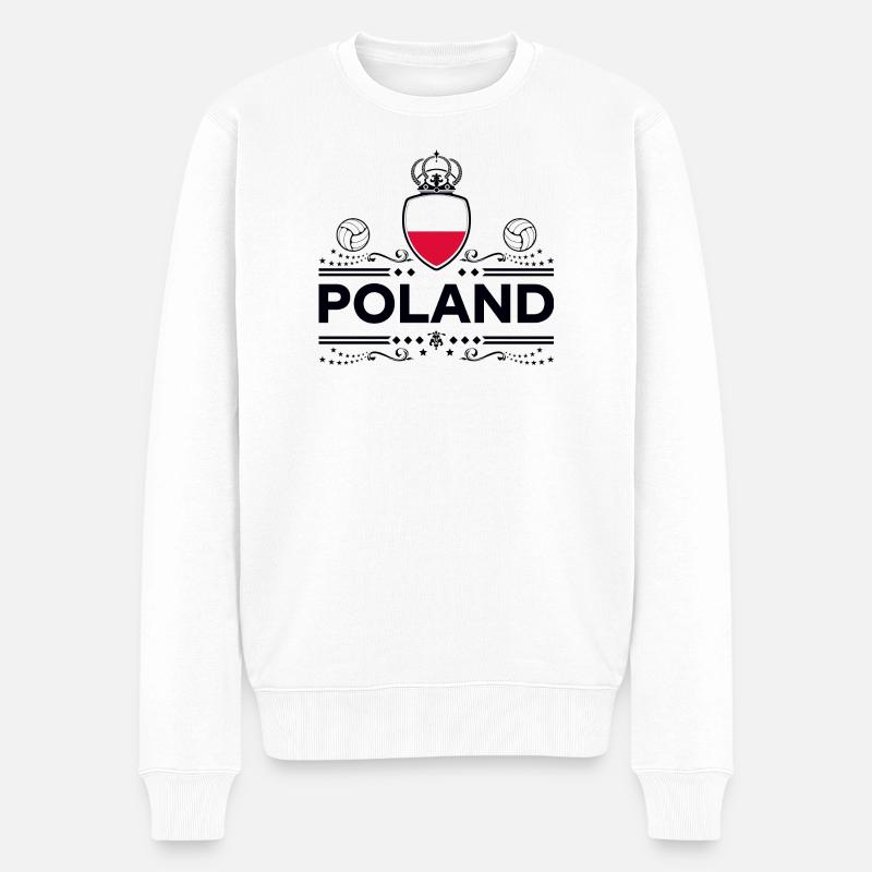 POLOGNE - Pull Premium bio Homme - blanc