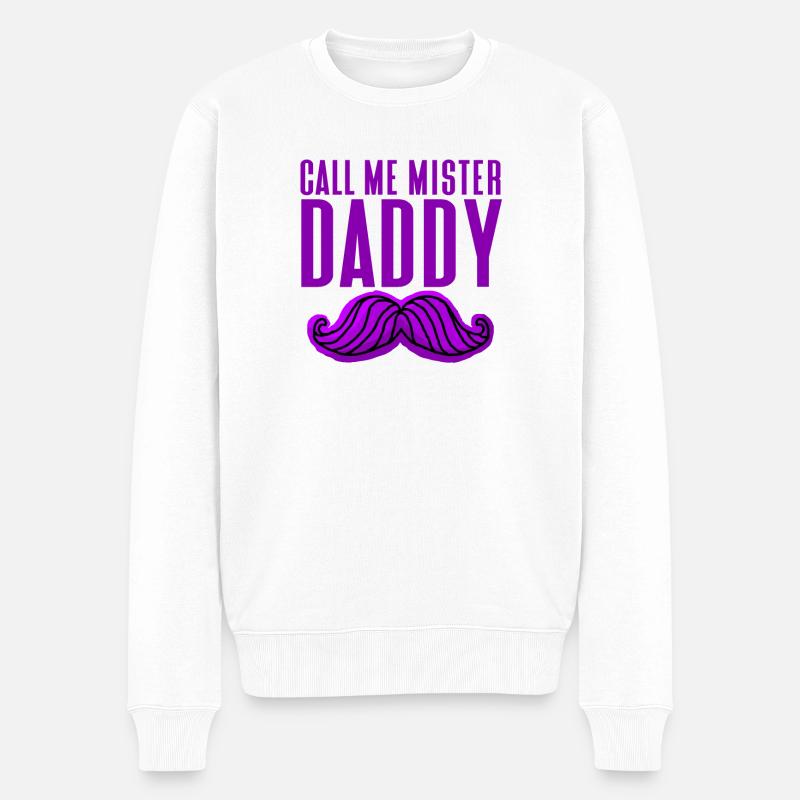 Call Me Mister Daddy - Pull Premium bio Homme - blanc