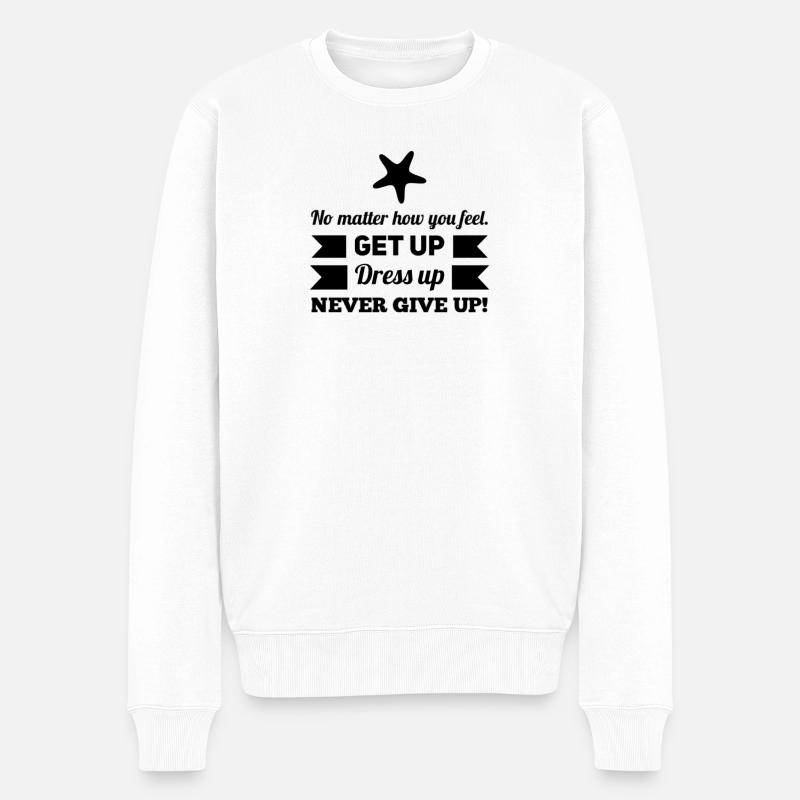 Motif géométrique monochrome abstrait - Pull Premium bio Homme - blanc