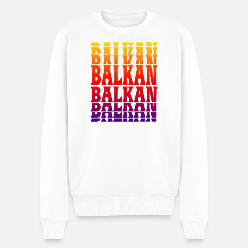 Design des Balkans - Pull Premium bio Homme - blanc