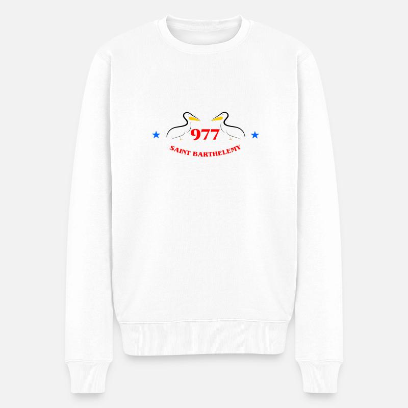 Saint-barthélemy - Pull Premium bio Homme - blanc