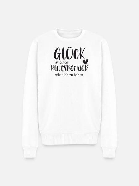 Blutspender Blutspende Ehrenamt Held Geschenk - Männer Premium Bio Pullover - Weiß