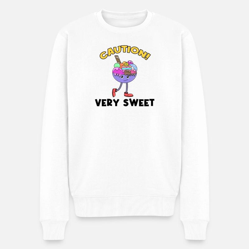 Donut Sweets Statement Délicieux Dessert - Pull Premium bio Homme - blanc