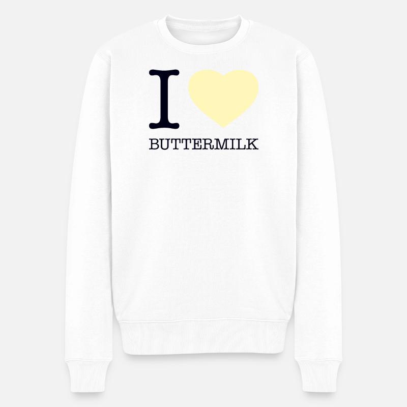 J’ADORE LE BABEURRE - Pull Premium bio Homme - blanc