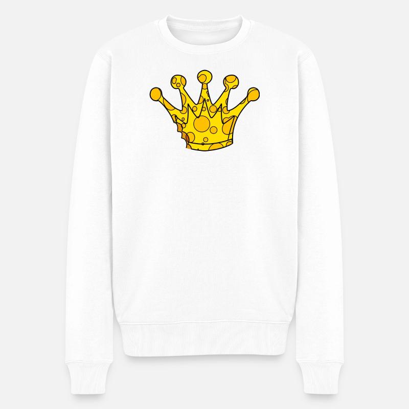 Fromage symbole de la couronne - Pull Premium bio Homme - blanc
