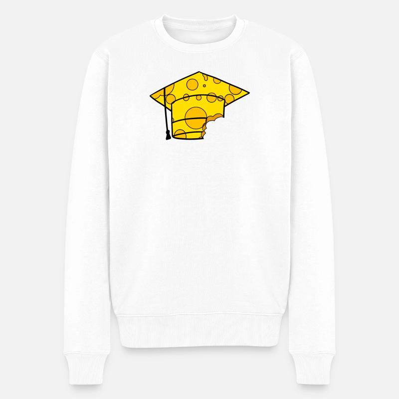 Studium Abschluss Absolventenkappe - Männer Premium Bio Pullover - Weiß