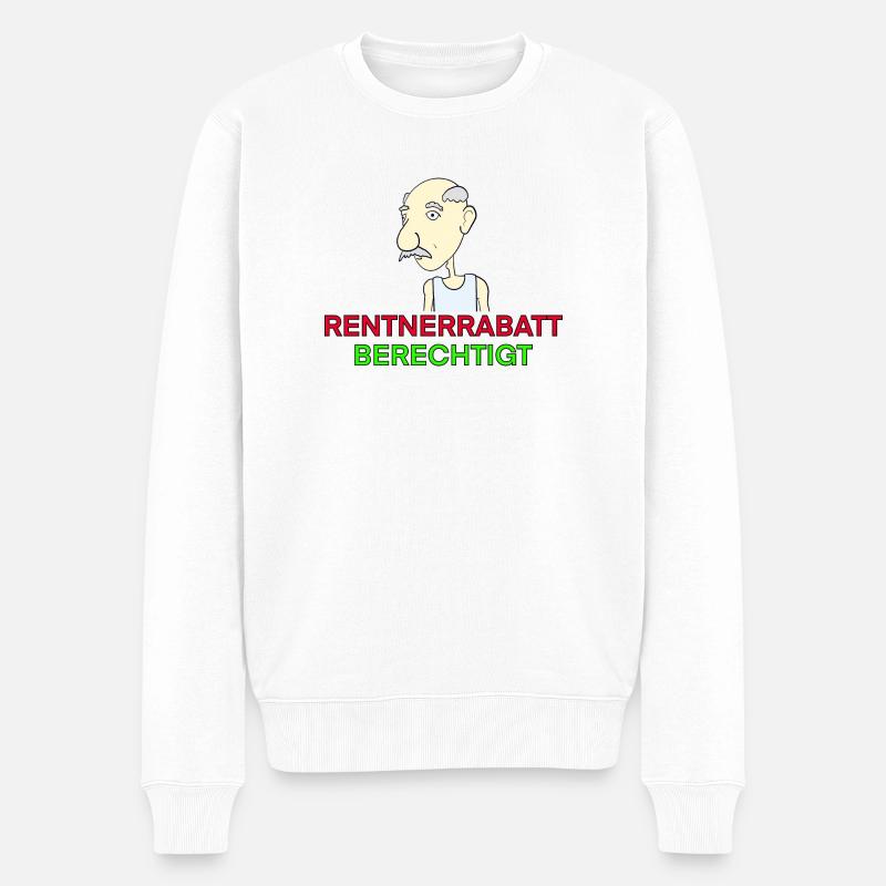 RENTNERRABATT berechtigt - Männer Premium Bio Pullover - Weiß