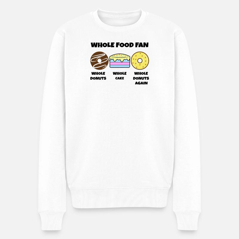Donut Statement Bonbons Gâteau Dessert - Pull Premium bio Homme - blanc