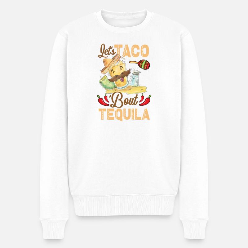 Taco Über Tequila Taco Tuesday - Männer Premium Bio Pullover - Weiß