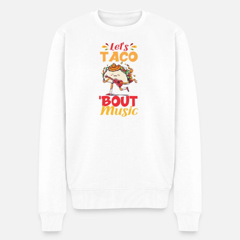 Let’s Taco Bout Professeur de musique - Pull Premium bio Homme - blanc