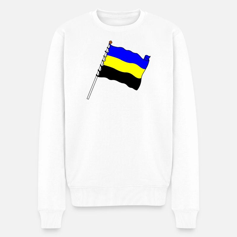 Flagge Provinz Gelderland - Männer Premium Bio Pullover - Weiß