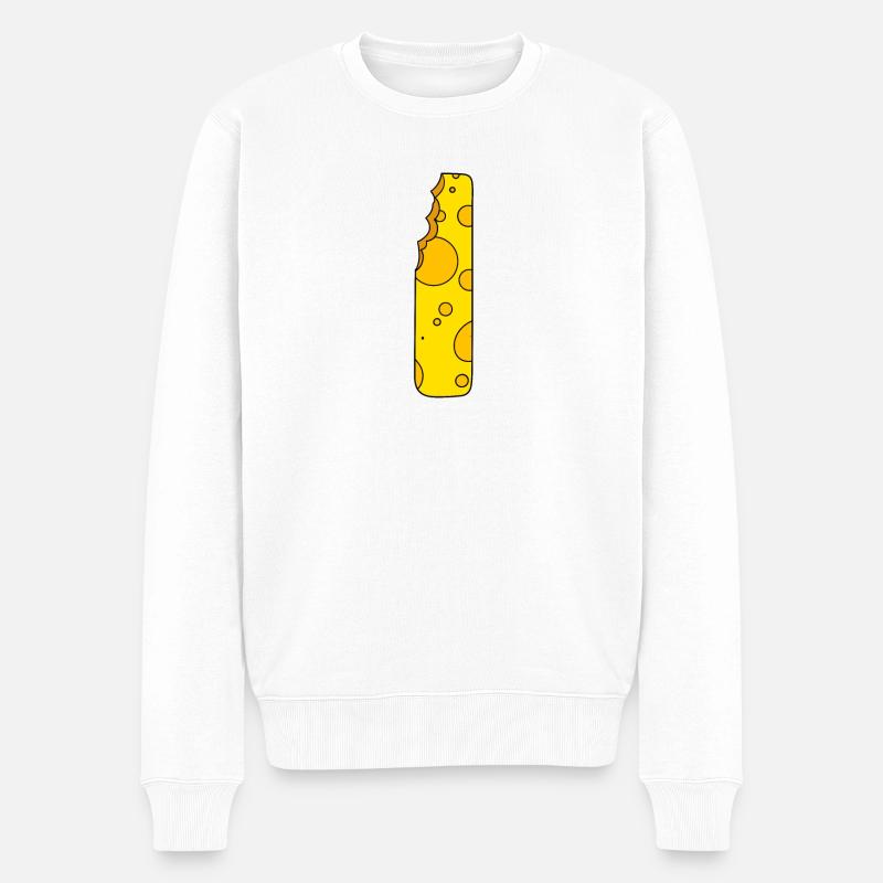 Buchstabe I - Männer Premium Bio Pullover - Weiß