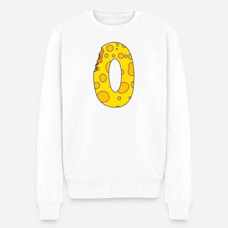 Numéro 0 Digit Cheese - Pull Premium bio Homme - blanc