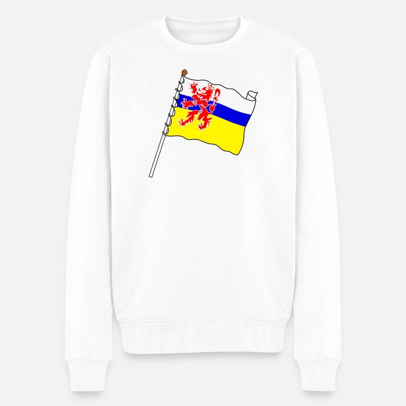 Flagge der Provinz Limburg - Männer Premium Bio Pullover - Weiß