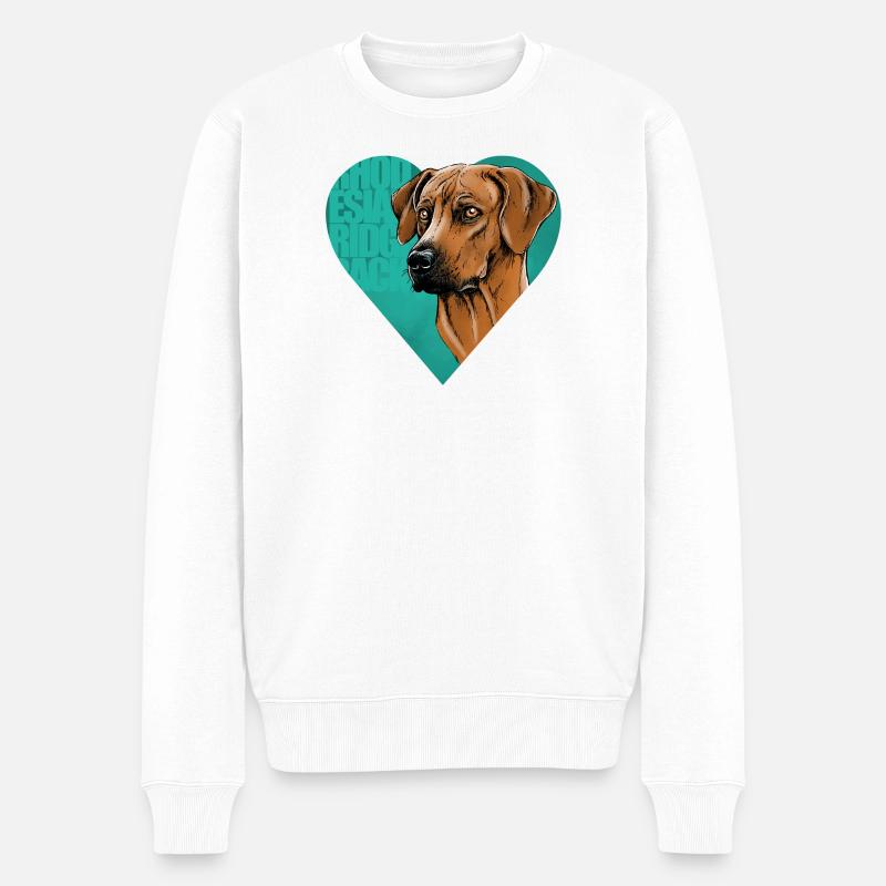 Rhodesian Ridgeback - Männer Premium Bio Pullover - Weiß