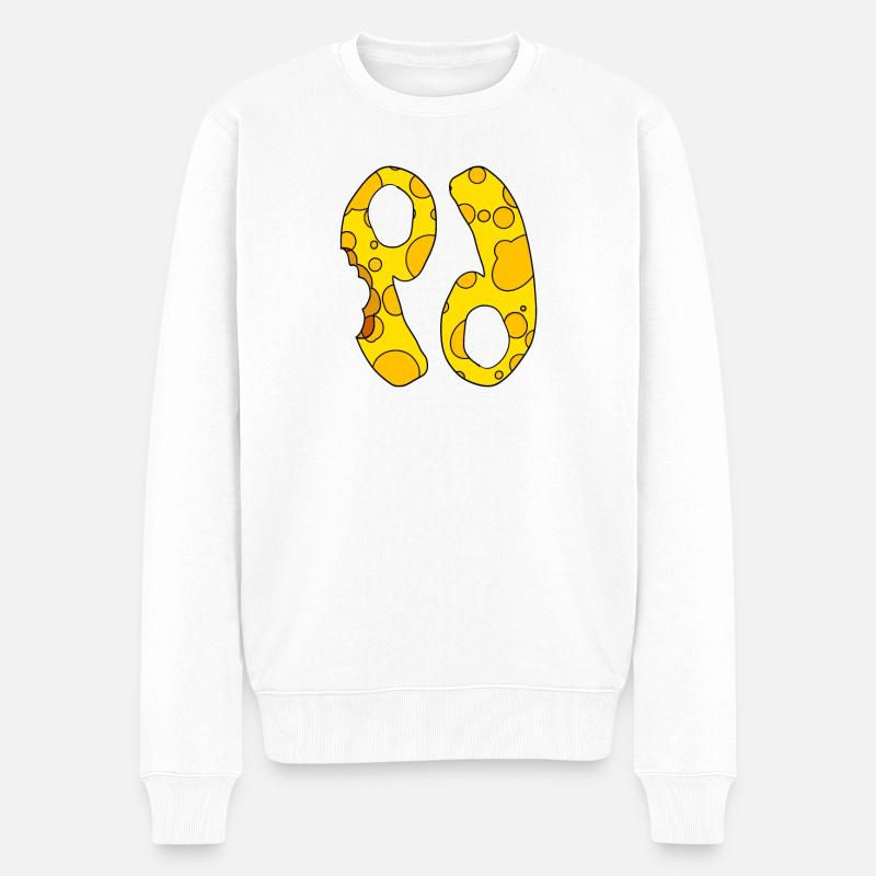 Signe du zodiaque Cancer - Pull Premium bio Homme - blanc