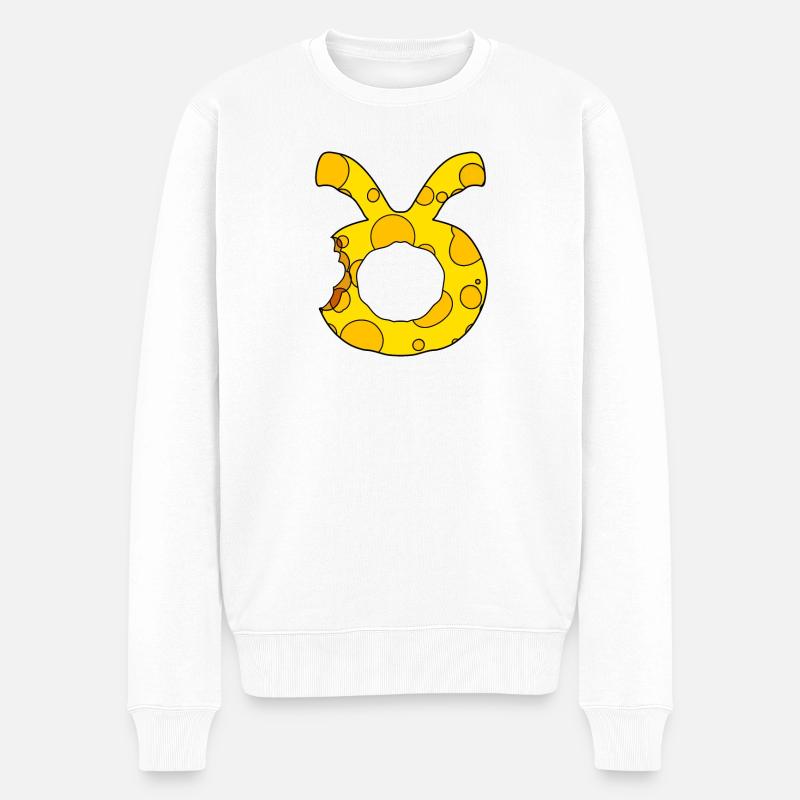 Sternzeichen Stier - Männer Premium Bio Pullover - Weiß