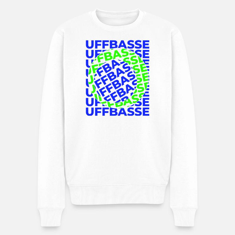 Uffbasse Design - Männer Premium Bio Pullover - Weiß