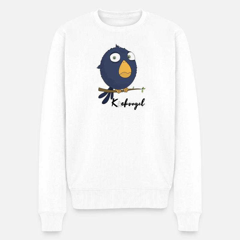 Kackvogel - Männer Premium Bio Pullover - Weiß