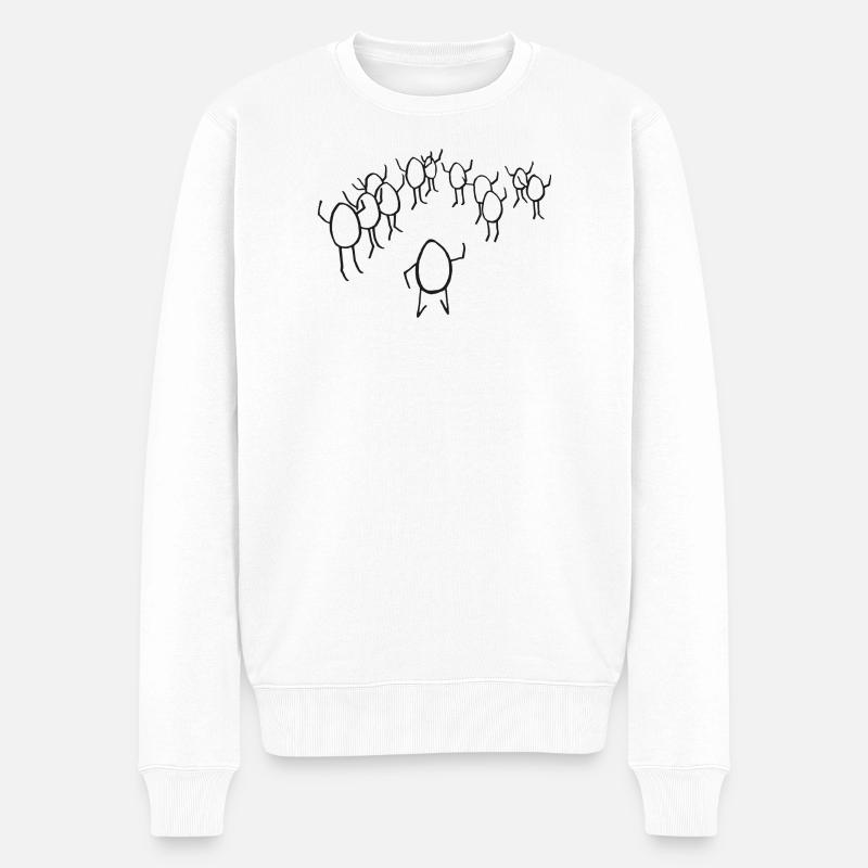 Begeisternd Menschen begleiten - Männer Premium Bio Pullover - Weiß