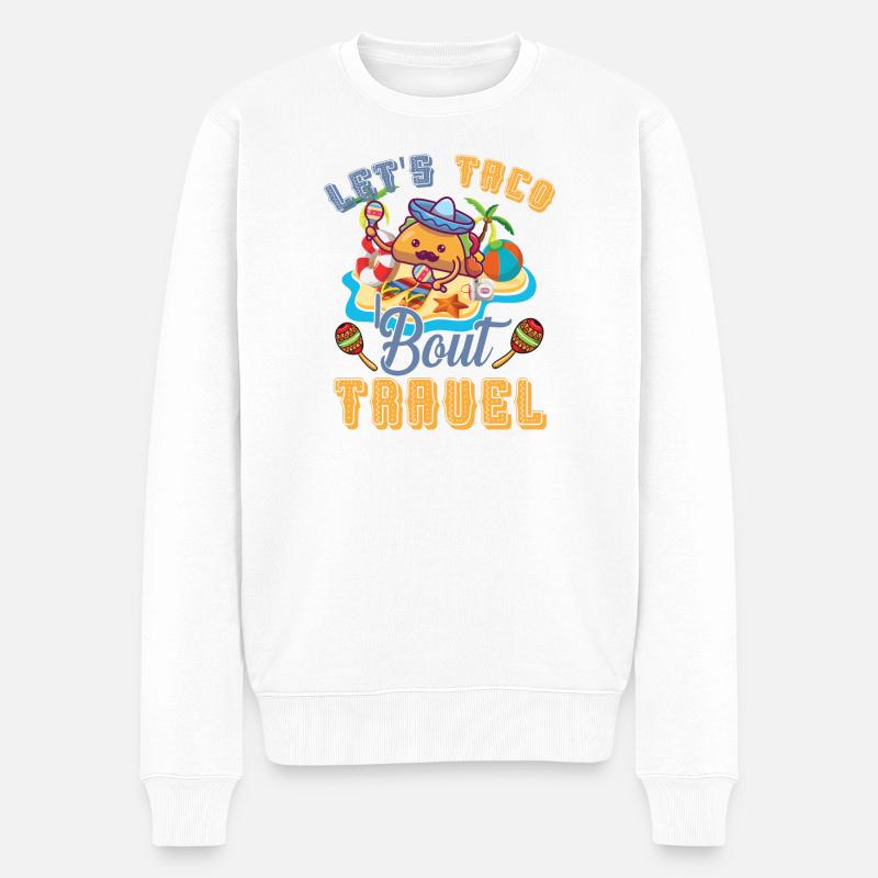 Let’s Taco Bout Voyage Vacances Mexicaines - Pull Premium bio Homme - blanc