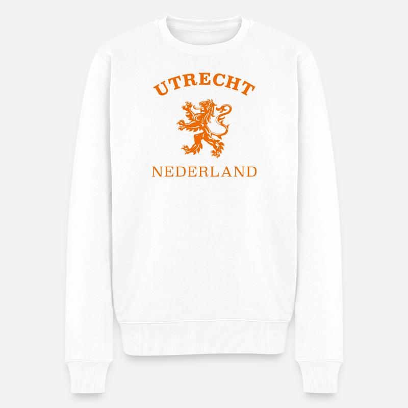 UTRECHT Nederland Niederlande Netherlands - Männer Premium Bio Pullover - Weiß