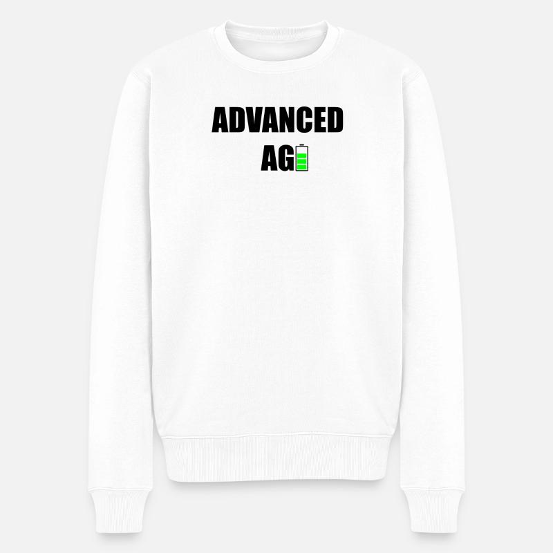 Advanced Age - Männer Premium Bio Pullover - Weiß