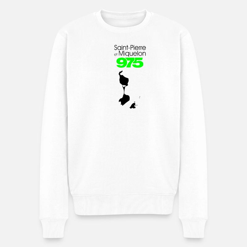Saint-Pierre & Miquelon - Pull Premium bio Homme - blanc