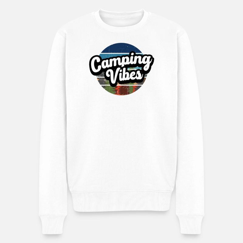 Ambiance de camping - Pull Premium bio Homme - blanc