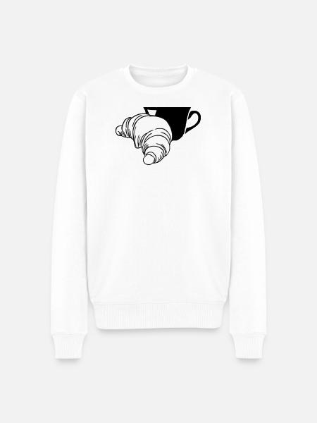 Croissant - Men's Premium Organic Jumper - white